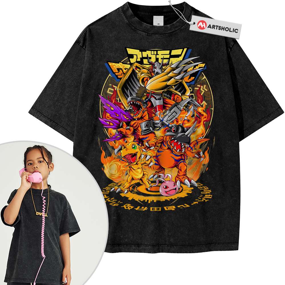 Agumon Shirt For Kids, Greymon Shirt For Kids, Digimon Shirt For Kids, Anime Shirt For Kids, Vintage Tee For Kids