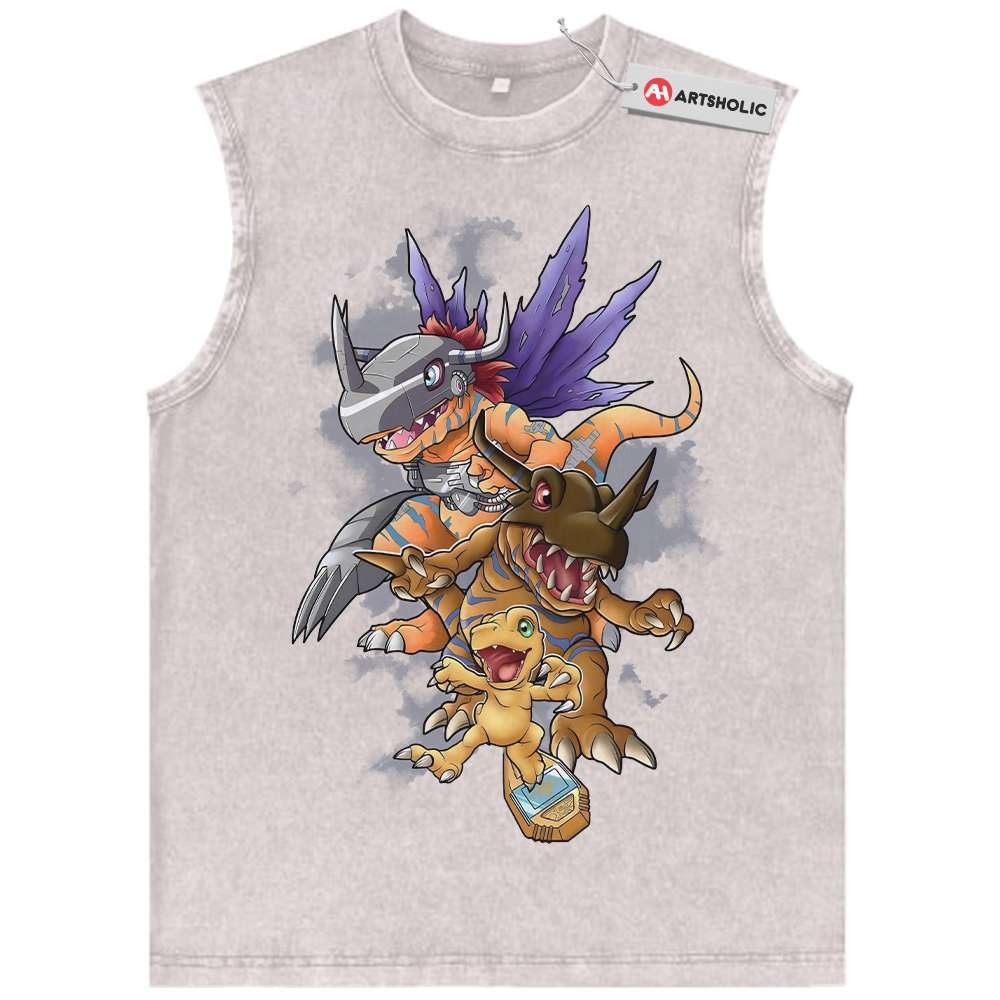 Alternative view of Agumon Shirt, Greymon Shirt, MetalGreymon Shirt, Digimon Adventure Shirt, Anime Shirt, Vintage Tee
