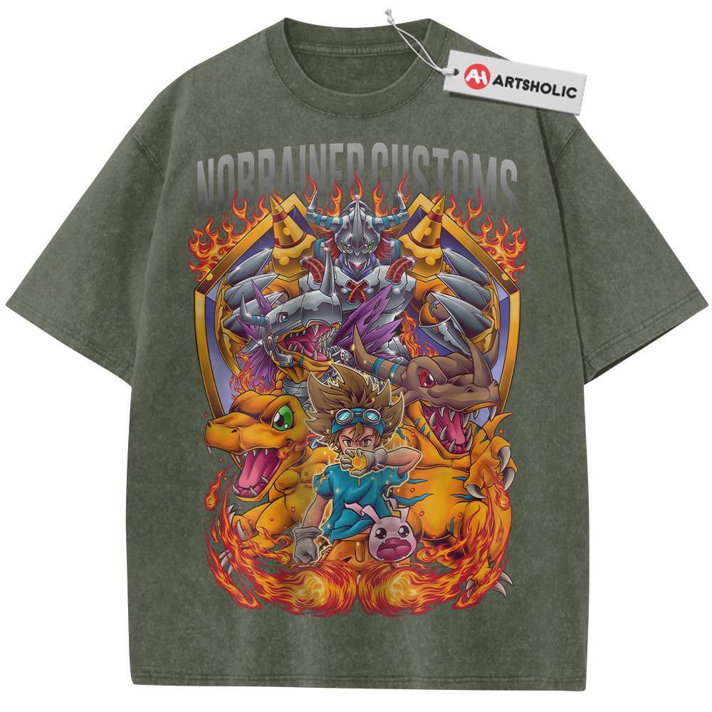Alternative view of Agumon Shirt, Greymon Shirt, WarGreymon Shirt, Tai Kamiya Shirt, Digimon Adventure Shirt, Anime Shirt, Vintage Tee