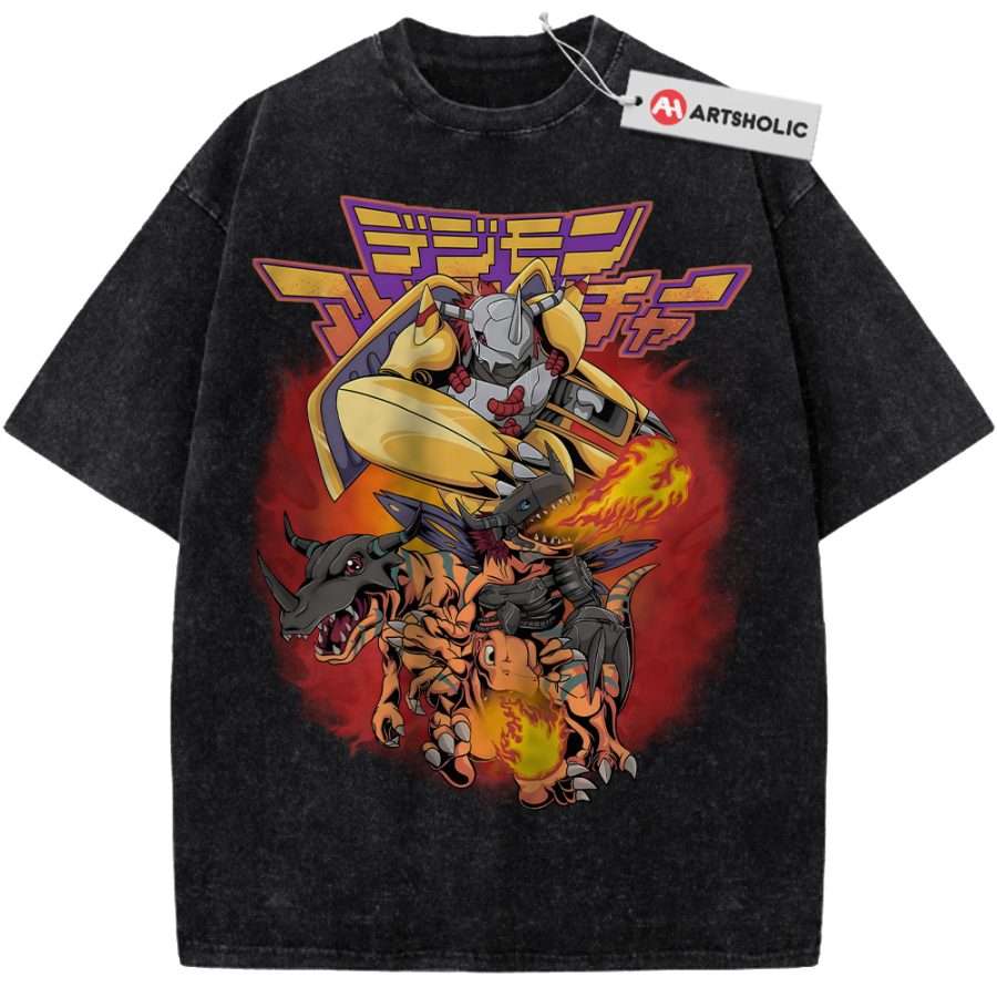 Alternative view of Agumon Shirt, WarGreymon Shirt, Digimon Adventure Shirt, Anime Shirt, Vintage T-Shirt