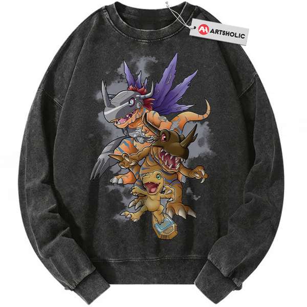 Agumon Sweatshirt, Greymon Sweatshirt, MetalGreymon Sweatshirt, Digimon Adventure Sweatshirt, Anime Sweatshirt, Vintage Sweater