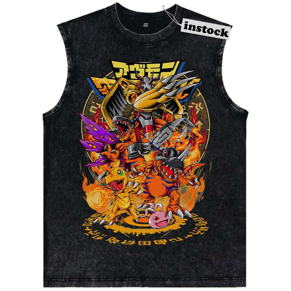 Agumon Tank Top, Greymon Tank Top, Digimon Tank Top, Anime Tank Top, Vintage Tank Top