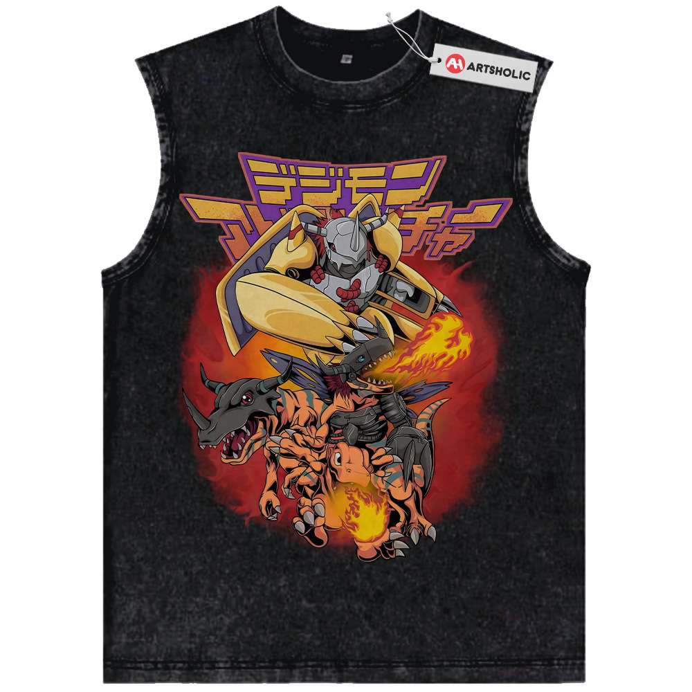 Agumon Tank Top, WarGreymon Tank Top, Digimon Adventure Tank Top, Anime Tank Top, Vintage Tank Top