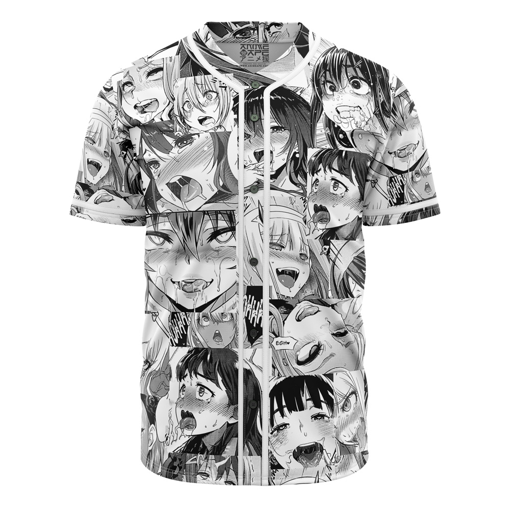 Ahegao Manga Collage Baseball Jersey