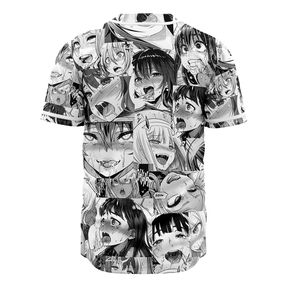 Alternative view of Ahegao Manga Collage Baseball Jersey