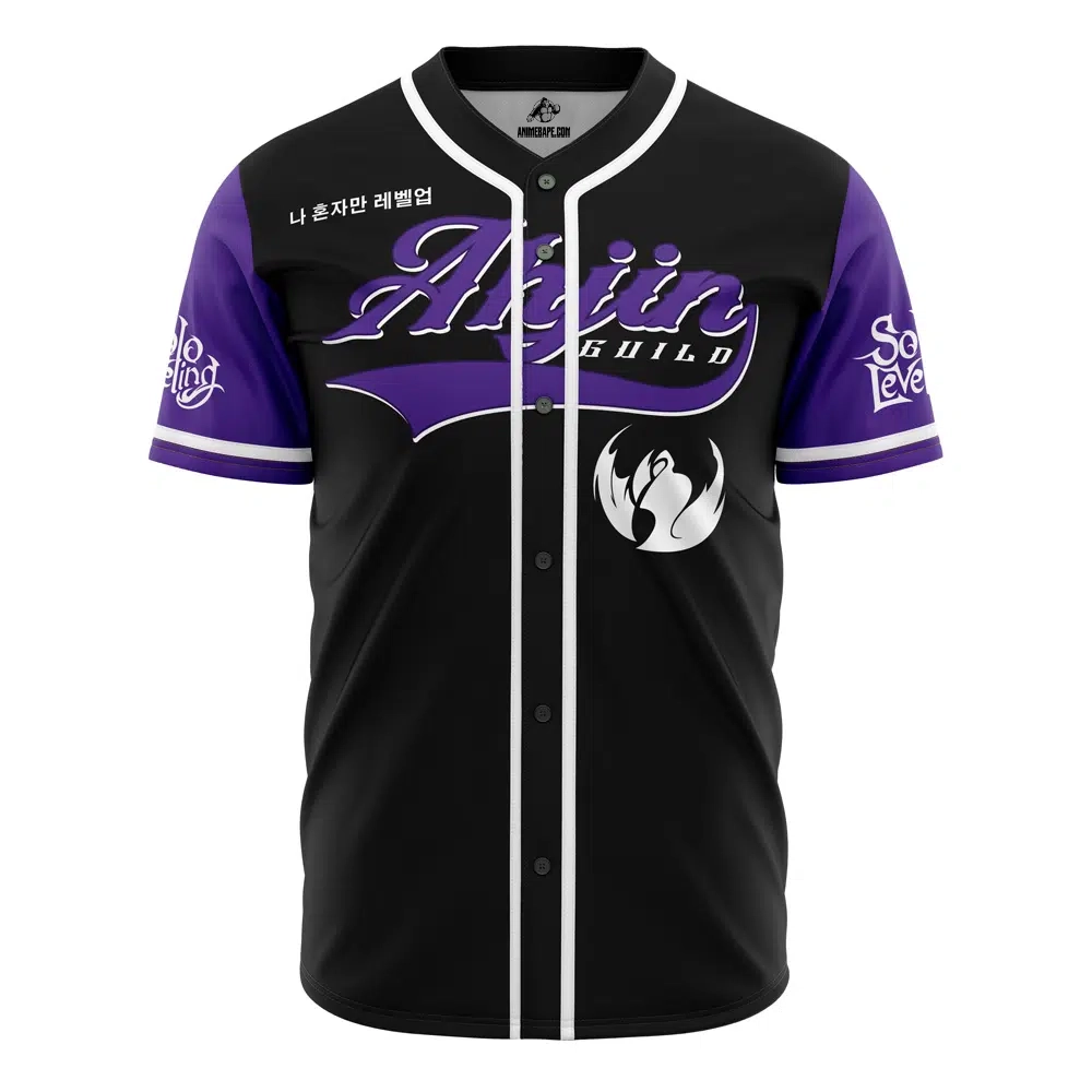 Ahjin Guild Solo Leveling Custom Baseball Jersey