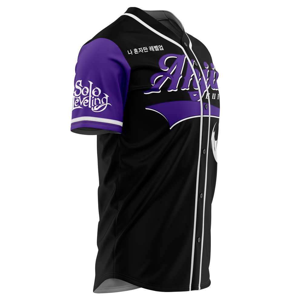 Alternative view of Ahjin Guild Solo Leveling Custom Baseball Jersey