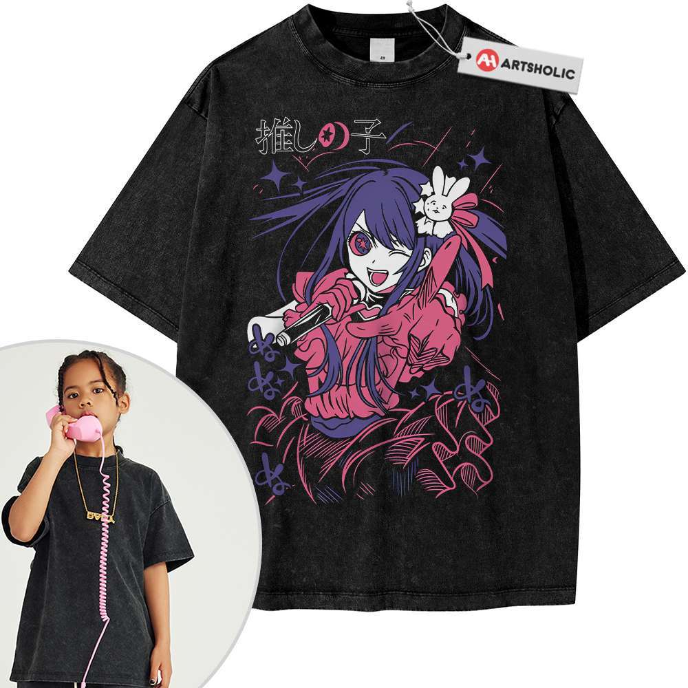 Ai Hoshino Shirt For Kids, Oshi no Ko Shirt For Kids, Anime Shirt For Kids, Vintage T-Shirt For Kids