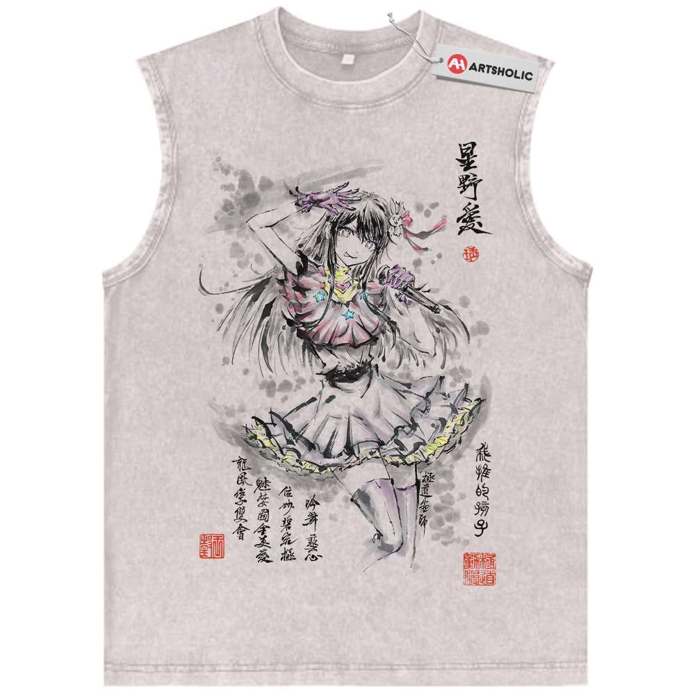 Ai Hoshino Tank Top, Oshi no Ko Tank Top, Anime Tank Top, Vintage Tank Top