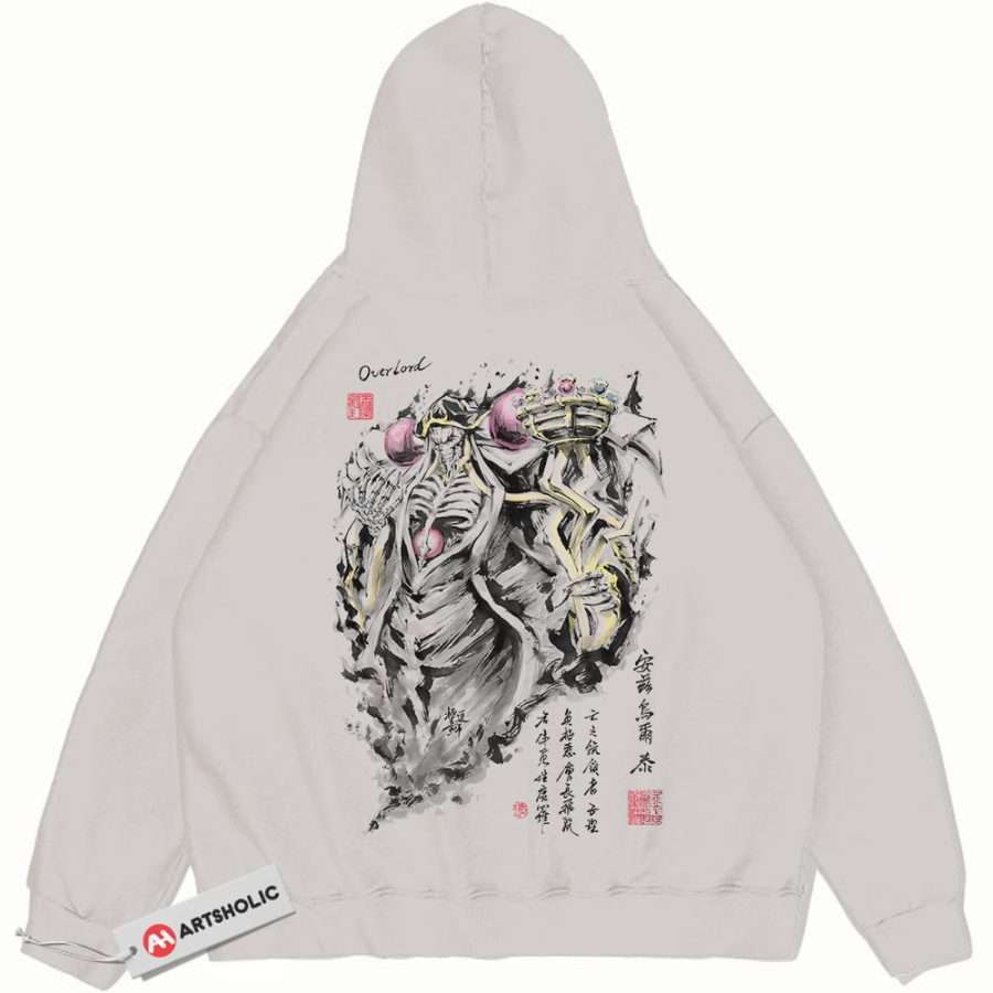 Alternative view of Ainz Ooal Gown Hoodie, Overlord Hoodie, Anime Hoodie, Vintage Hoodie