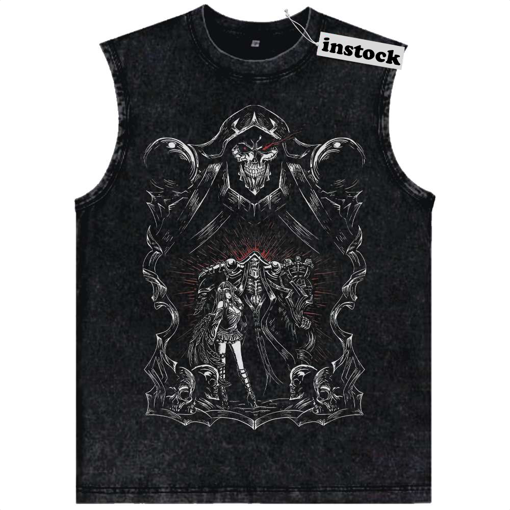 Ainz Ooal Gown Tank Top, Albedo Tank Top, Overlord Tank Top, Anime Tank Top, Vintage Tank Top