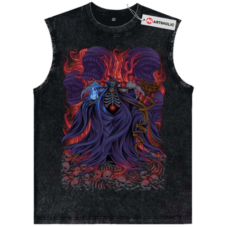 Alternative view of Ainz Ooal Gown Tank Top, Overlord Tank Top, Anime Tank Top, Vintage Tank Top