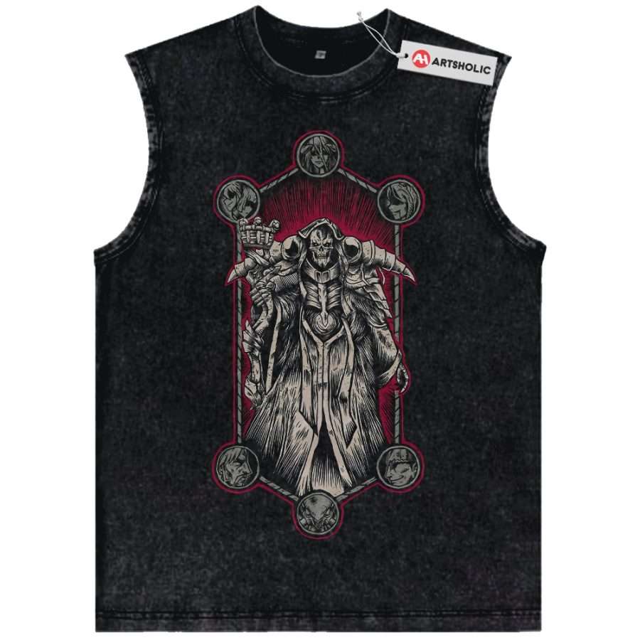 Alternative view of Ainz Ooal Gown Tank Top, Overlord Tank Top, Anime Tank Top, Vintage Tank Top