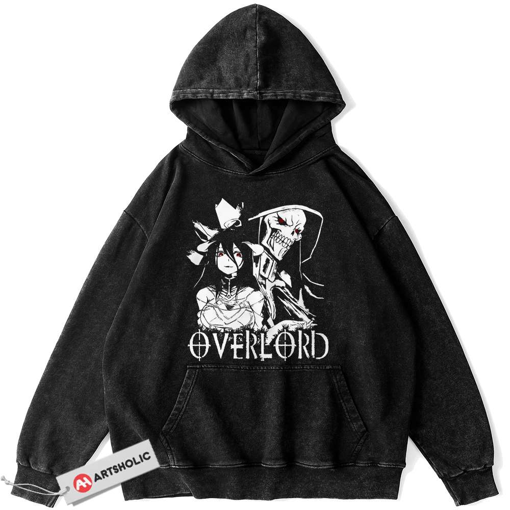 Ainz Ooal Gown vs Albedo Hoodie, Overlord Hoodie, Anime Hoodie, Vintage Hoodie