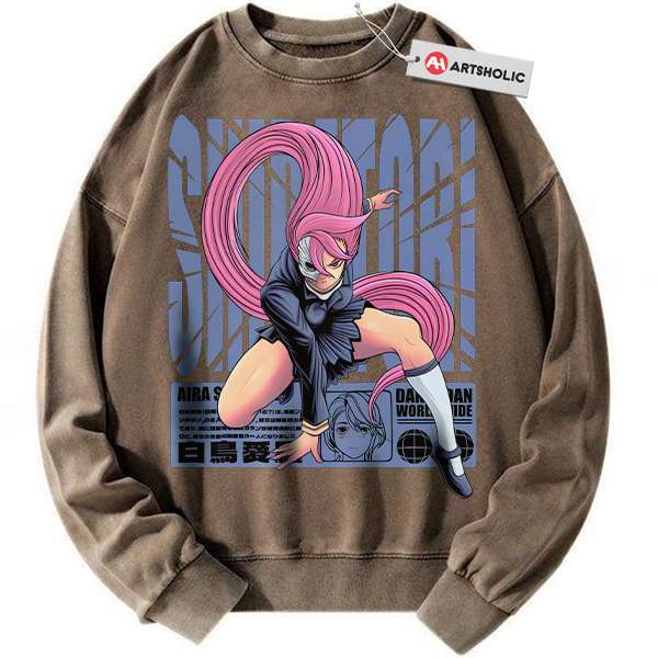 Alternative view of Aira Shiratori Sweatshirt, Dandadan Sweatshirt, Anime Sweatshirt, Vintage Sweatshirt