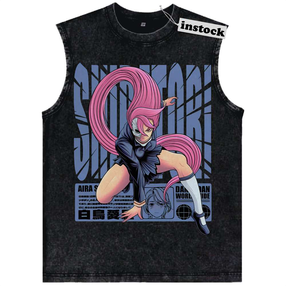 Aira Shiratori Tank Top, Dandadan Tank Top, Anime Tank Top, Vintage Tank Top