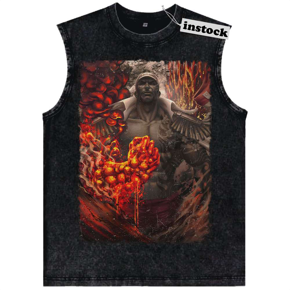 Akainu Tank Top, Sakazuki Tank Top, One Piece Tank Top, Anime Tank Top, Vintage Tank Top