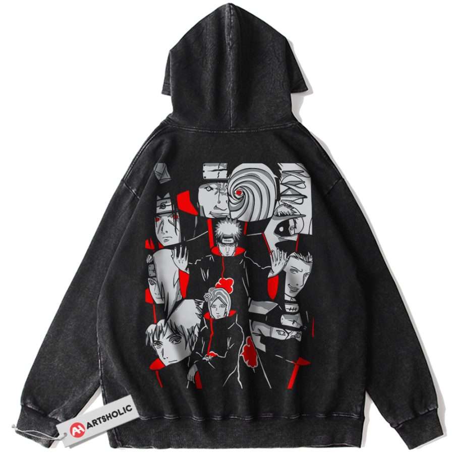 Alternative view of Akatsuki Hoodie, Naruto Hoodie, Anime Hoodie, Vintage Hoodie