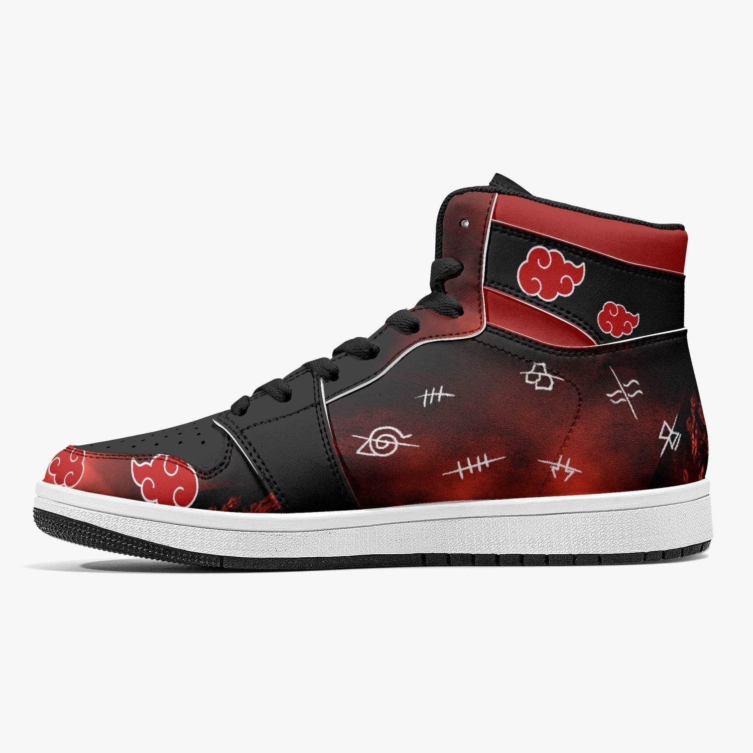 Alternative view of Akatsuki Members Naruto Custom Sneaker Mid 1 Basketball Shoes - Otaku Hall