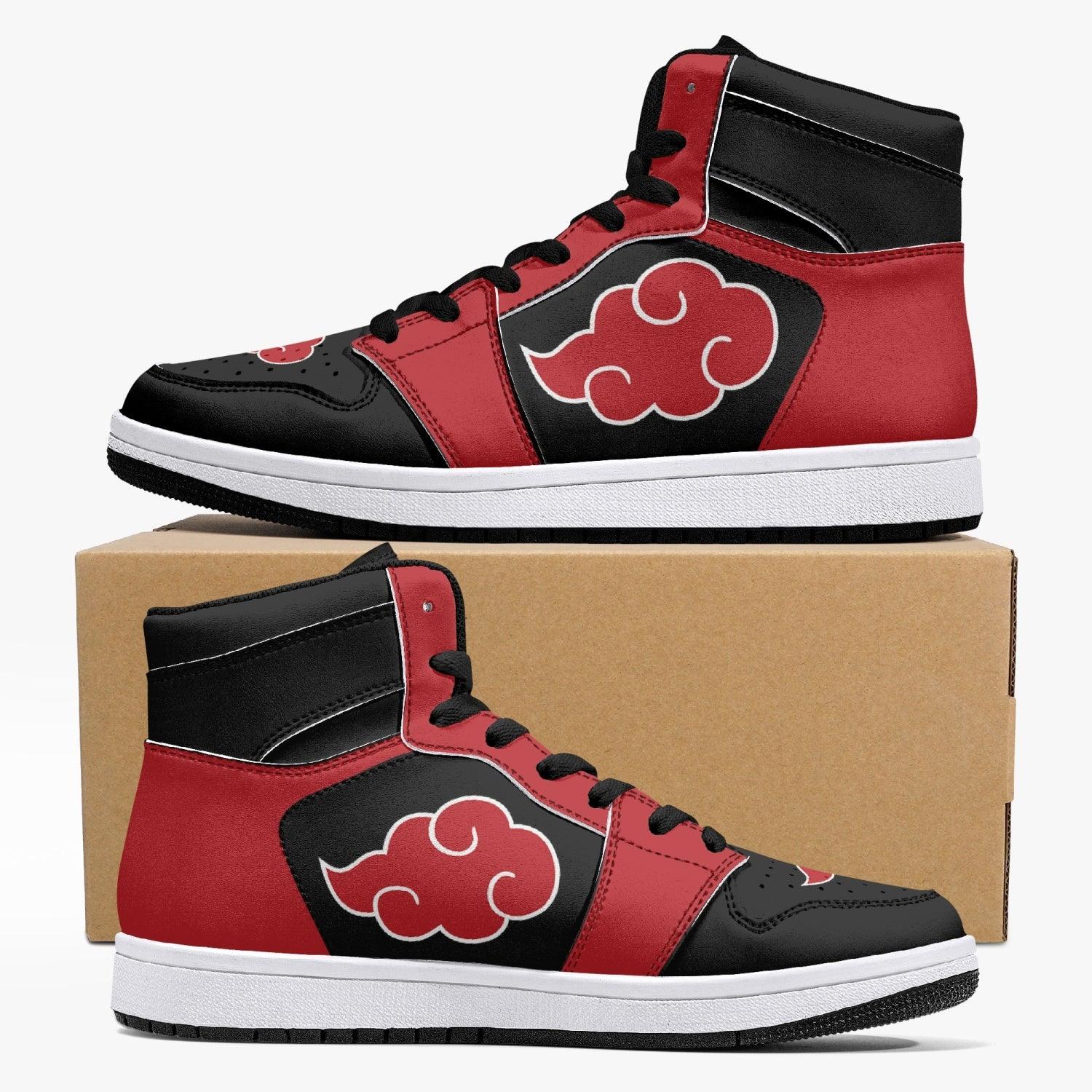 Akatsuki Naruto Custom Custom Sneaker Mid 1 Basketball Shoes - Otaku Hall