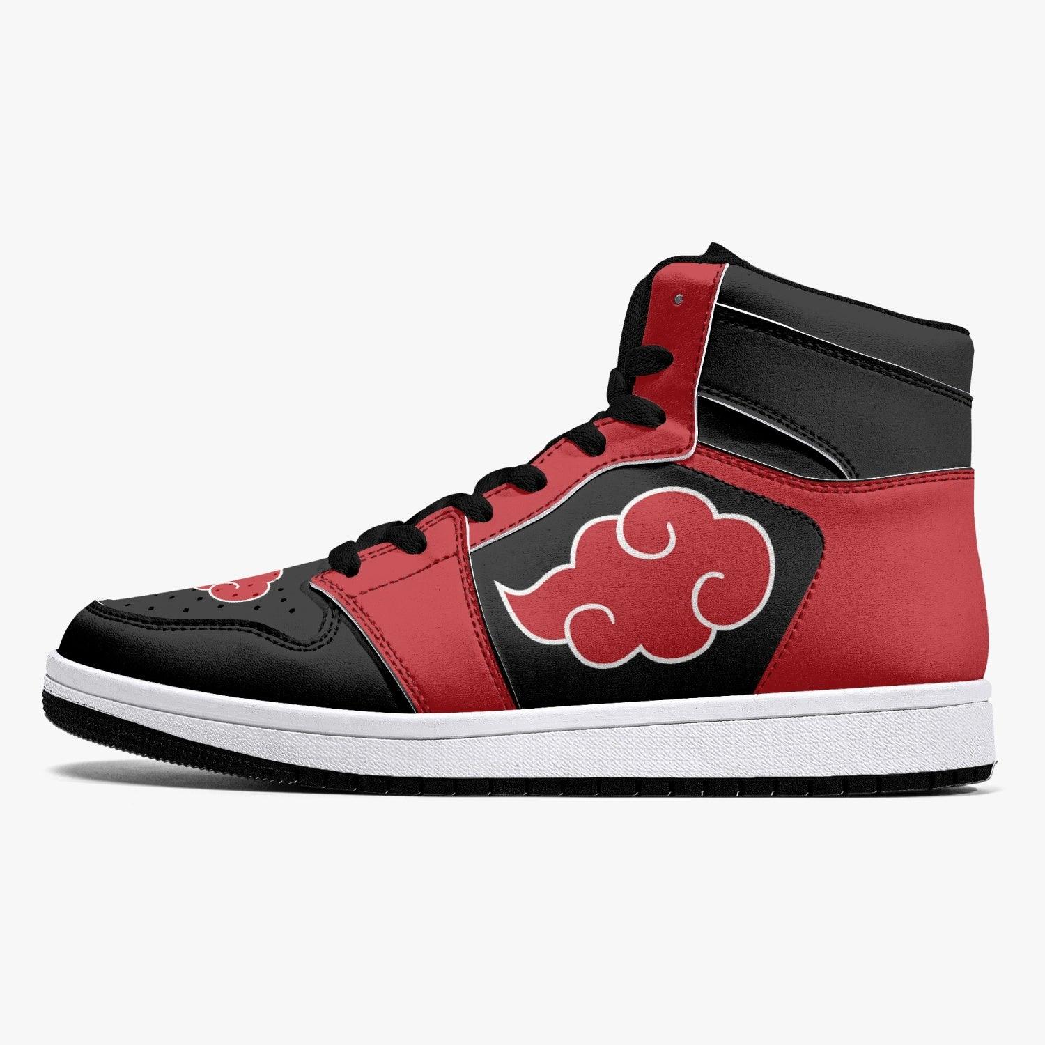 Alternative view of Akatsuki Naruto Custom Custom Sneaker Mid 1 Basketball Shoes - Otaku Hall