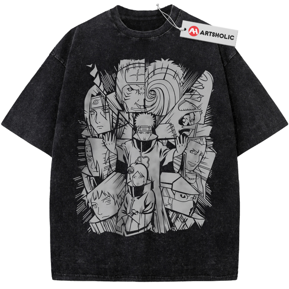 Akatsuki Shirt, Naruto Shirt, Anime Shirt, Vintage T-Shirt