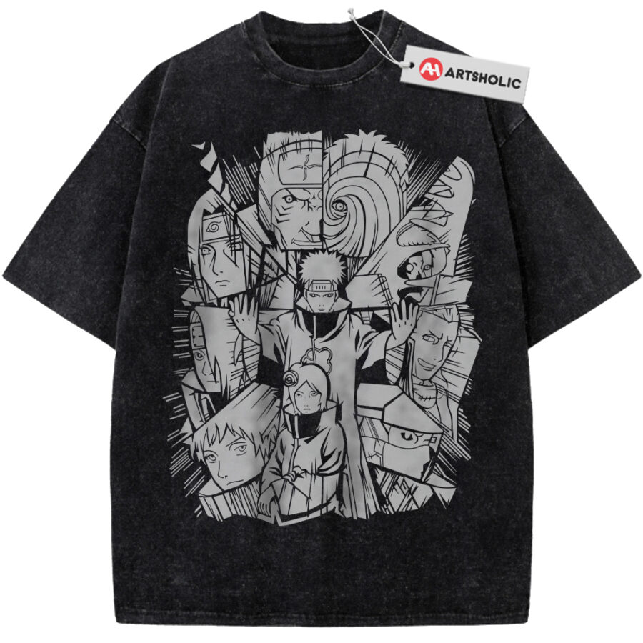 Alternative view of Akatsuki Shirt, Naruto Shirt, Anime Shirt, Vintage T-Shirt