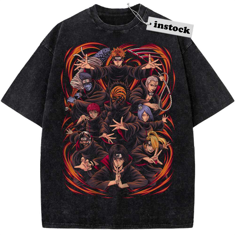 Akatsuki Shirt, Naruto Shirt, Anime Shirt, Vintage Tee