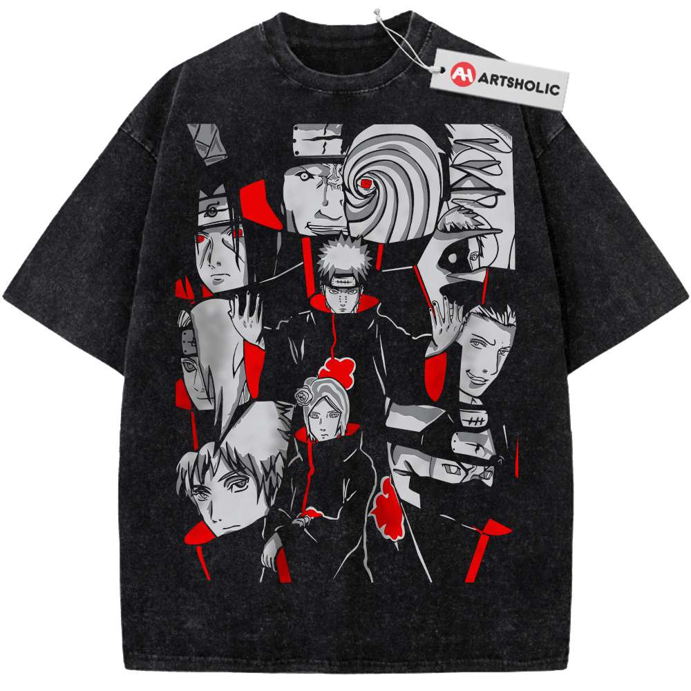 Akatsuki Shirt, Naruto Shirt, Anime Shirt, Vintage Tee