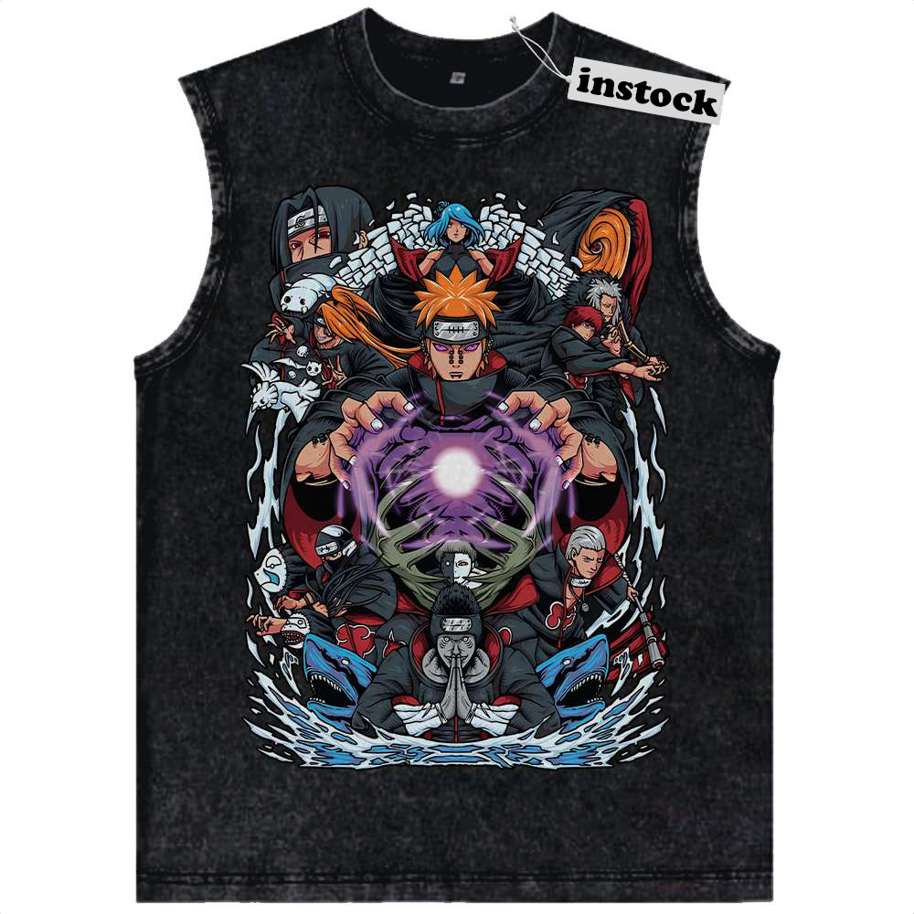 Akatsuki Tank Top, Naruto Tank Top, Anime Tank Top, Vintage Tank Top