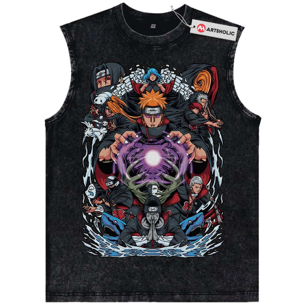 Akatsuki Tank Top, Naruto Tank Top, Anime Tank Top, Vintage Tank Top