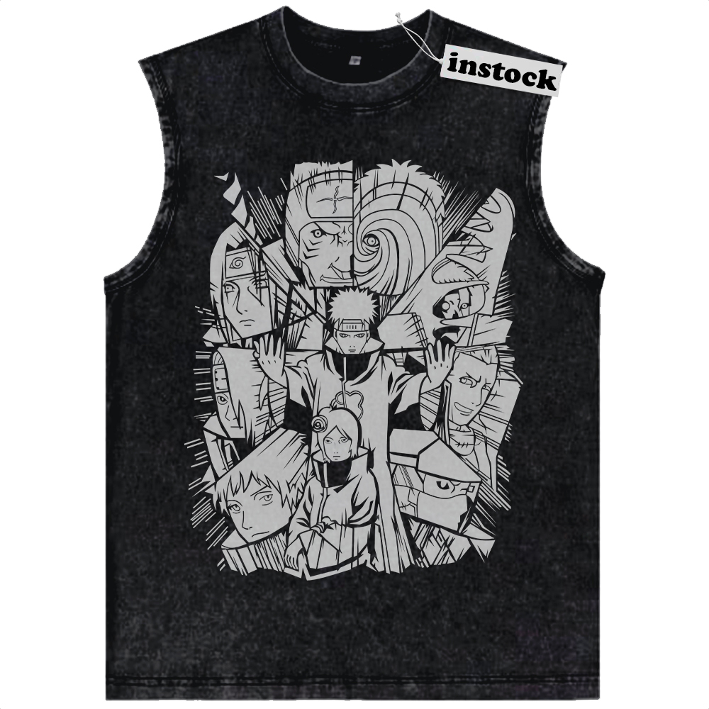Akatsuki Tank Top, Naruto Tank Top, Anime Tank Top, Vintage Tank Top