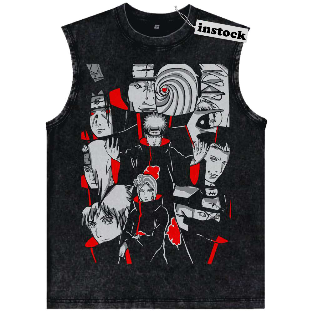 Akatsuki Tank Top, Naruto Tank Top, Anime Tank Top, Vintage Tank Top