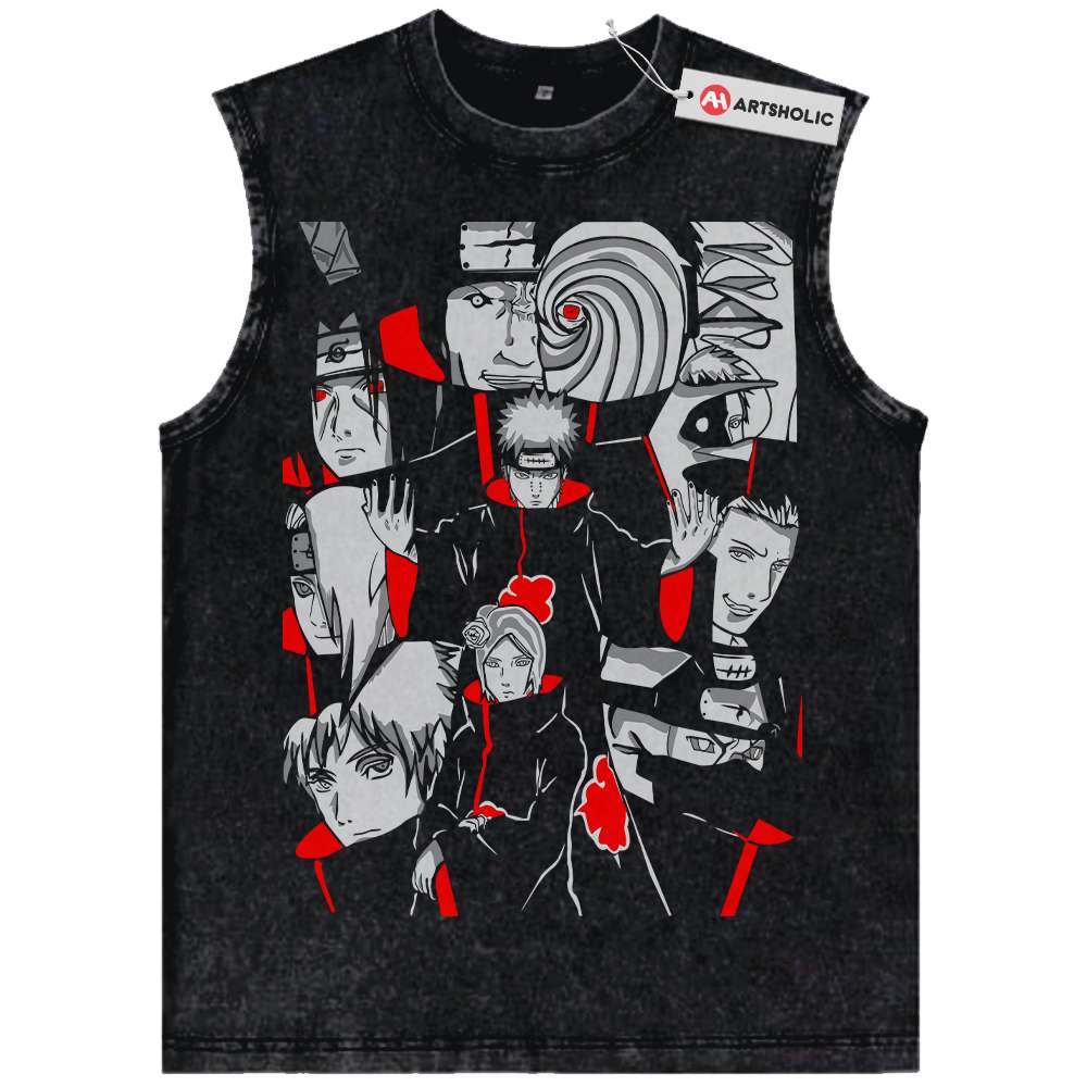 Akatsuki Tank Top, Naruto Tank Top, Anime Tank Top, Vintage Tank Top