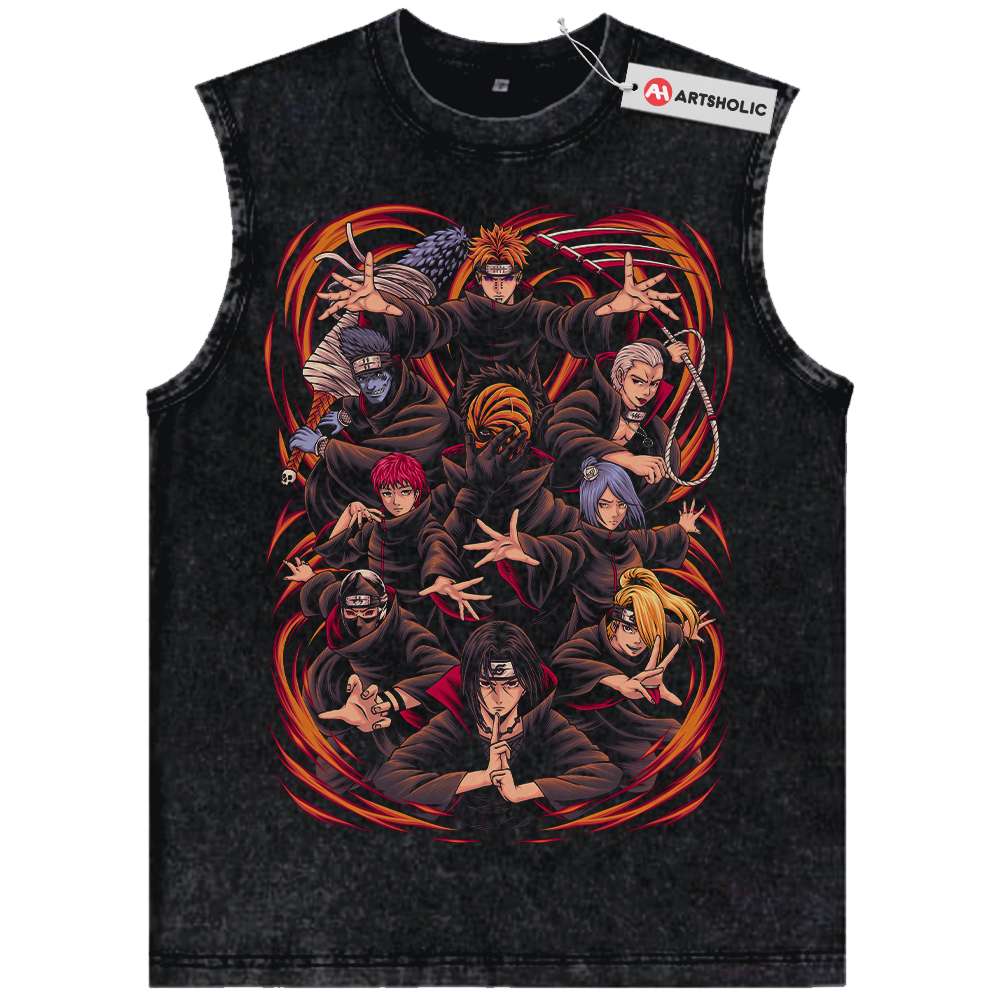 Akatsuki Tank Top, Naruto Tank Top, Anime Tank Top, Vintage Tank Top