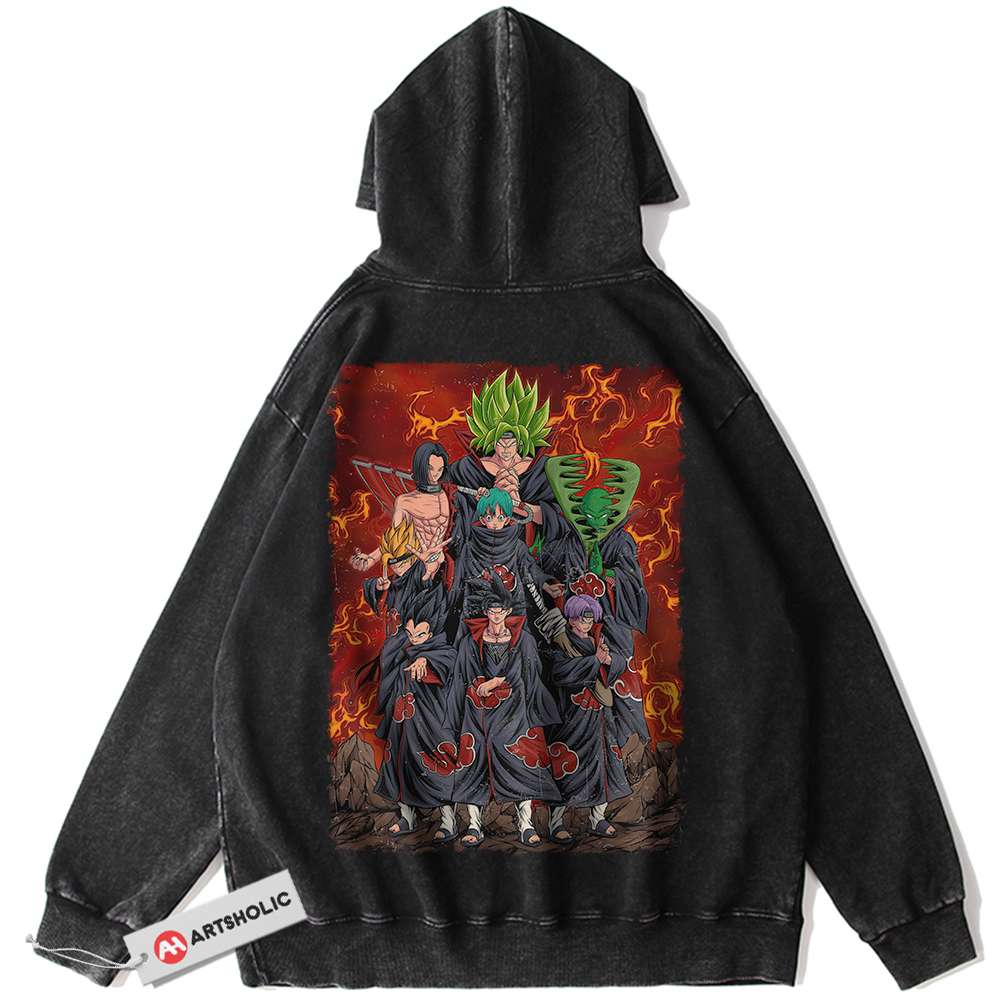 Akatsuki x Dragon Ball Hoodie, DBZ Hoodie, Anime Hoodie, Vintage Hoodie