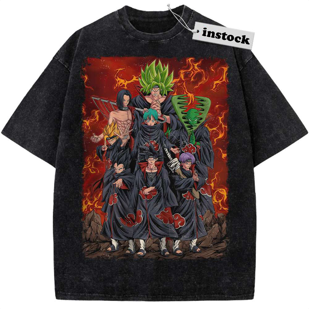 Akatsuki x Dragon Ball Shirt, DBZ Shirt, Anime Shirt, Vintage Tee