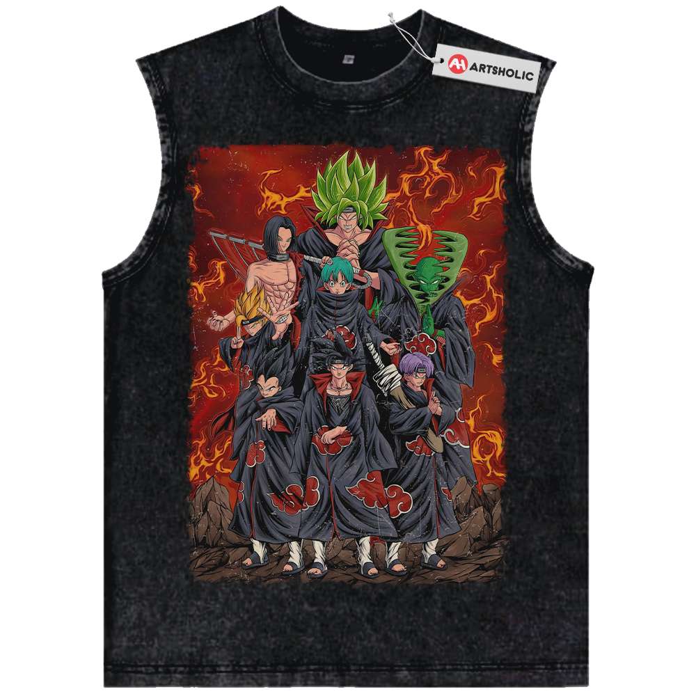 Akatsuki x Dragon Ball Tank Top, DBZ Tank Top, Anime Tank Top, Vintage Tank Top