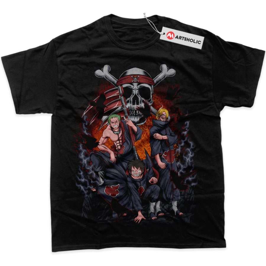 Alternative view of Akatsuki x One Piece Shirt, Anime Shirt, Graphic Tee