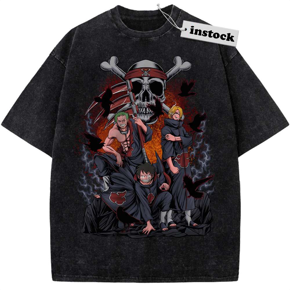 Akatsuki x One Piece Shirt, Anime Shirt, Vintage Tee