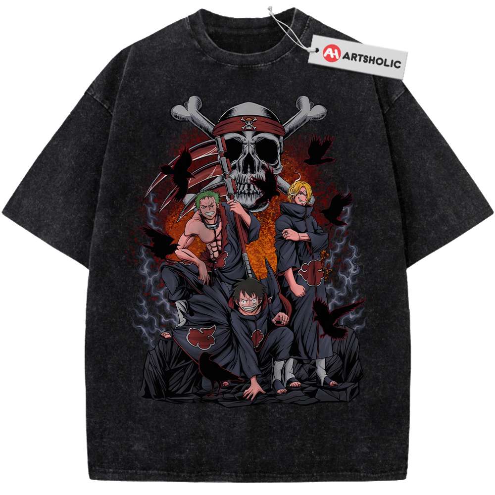Akatsuki x One Piece Shirt, Anime Shirt, Vintage Tee