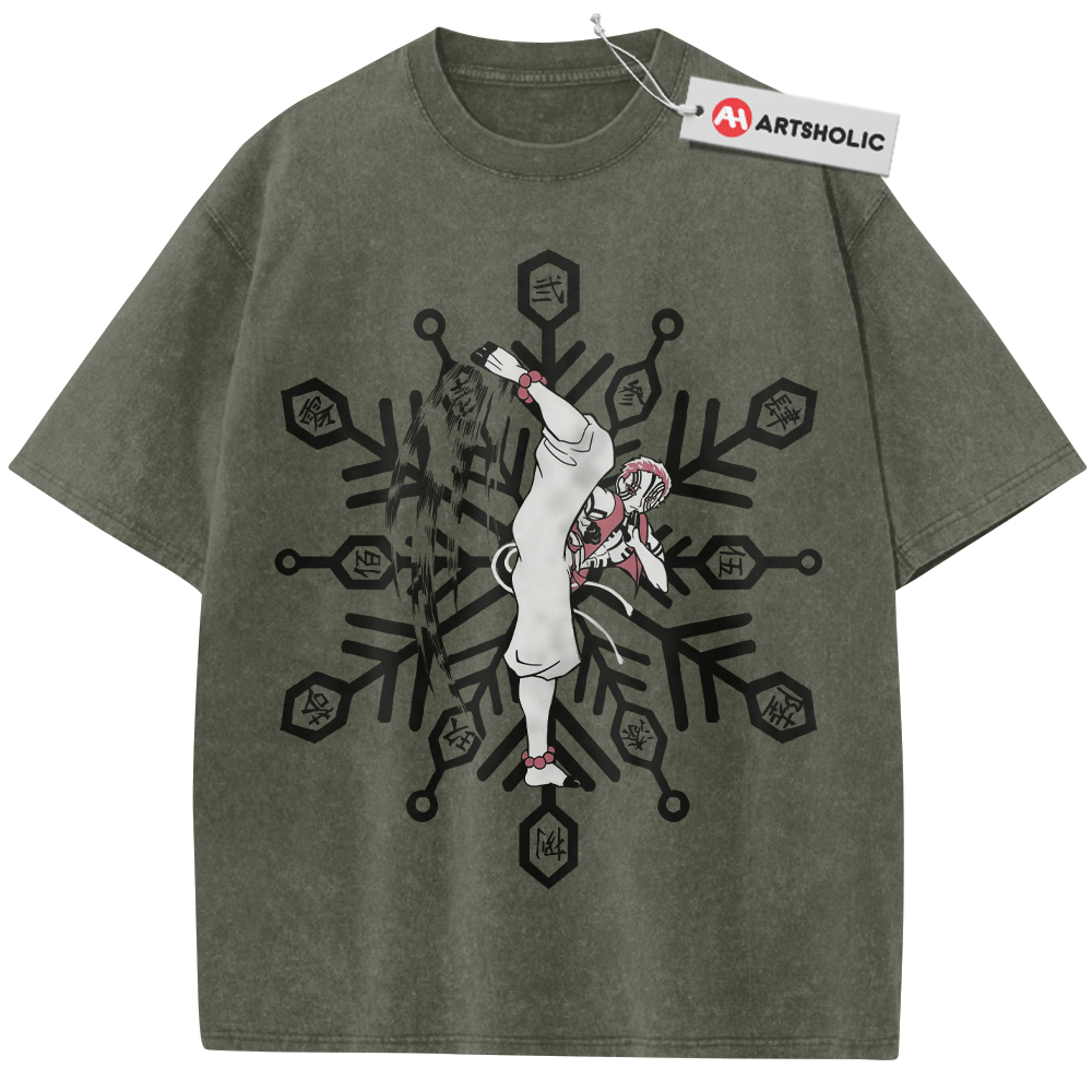 Alternative view of Akaza Shirt, Demon Slayer Shirt, Anime Shirt, Vintage T-Shirt