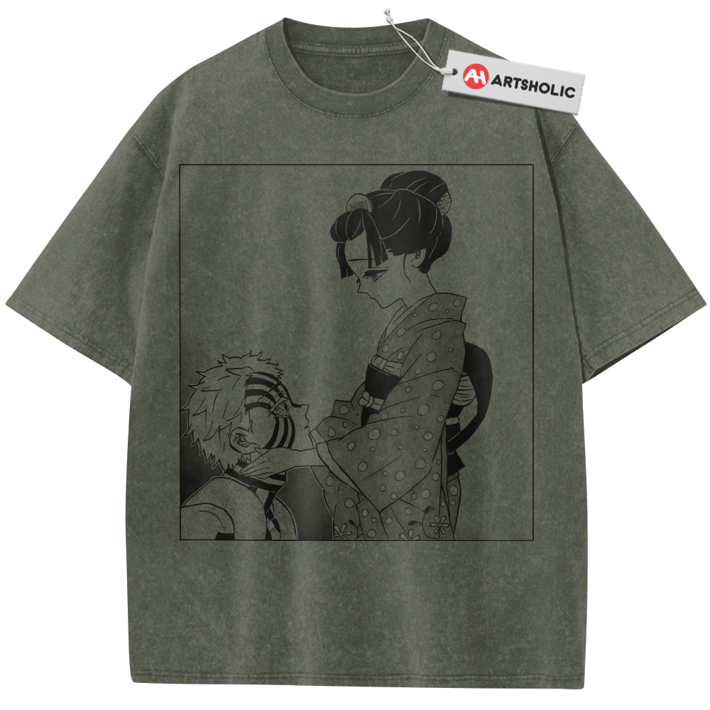 Alternative view of Akaza Shirt, Demon Slayer Shirt, Anime Shirt, Vintage Tee