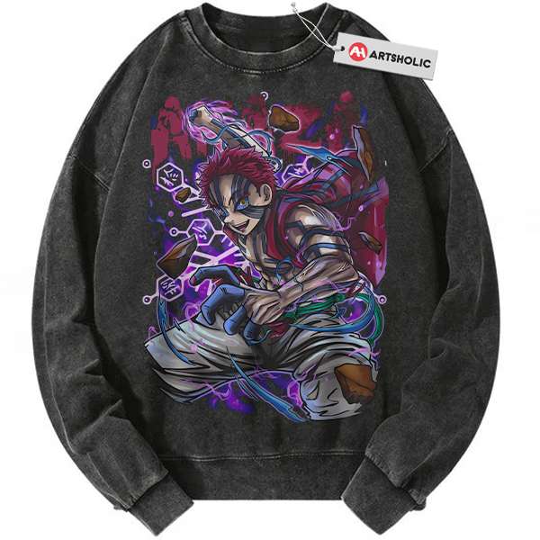 Akaza Sweatshirt, Demon Slayer Sweatshirt, Anime Sweatshirt, Vintage Sweater