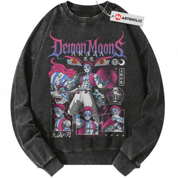 Akaza Sweatshirt, Demon Slayer Sweatshirt, Anime Sweatshirt, Vintage Sweatshirt