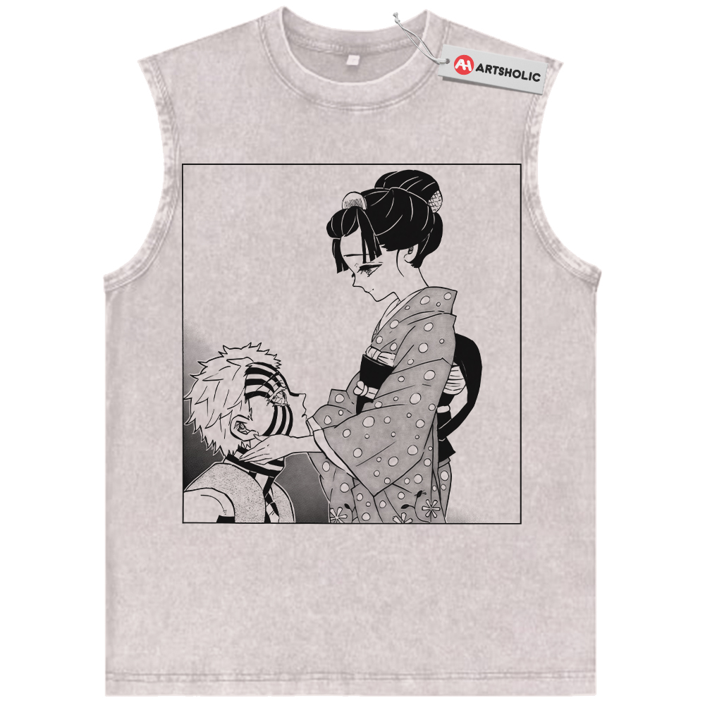 Akaza Tank Top, Demon Slayer Tank Top, Anime Tank Top, Vintage Tank Top