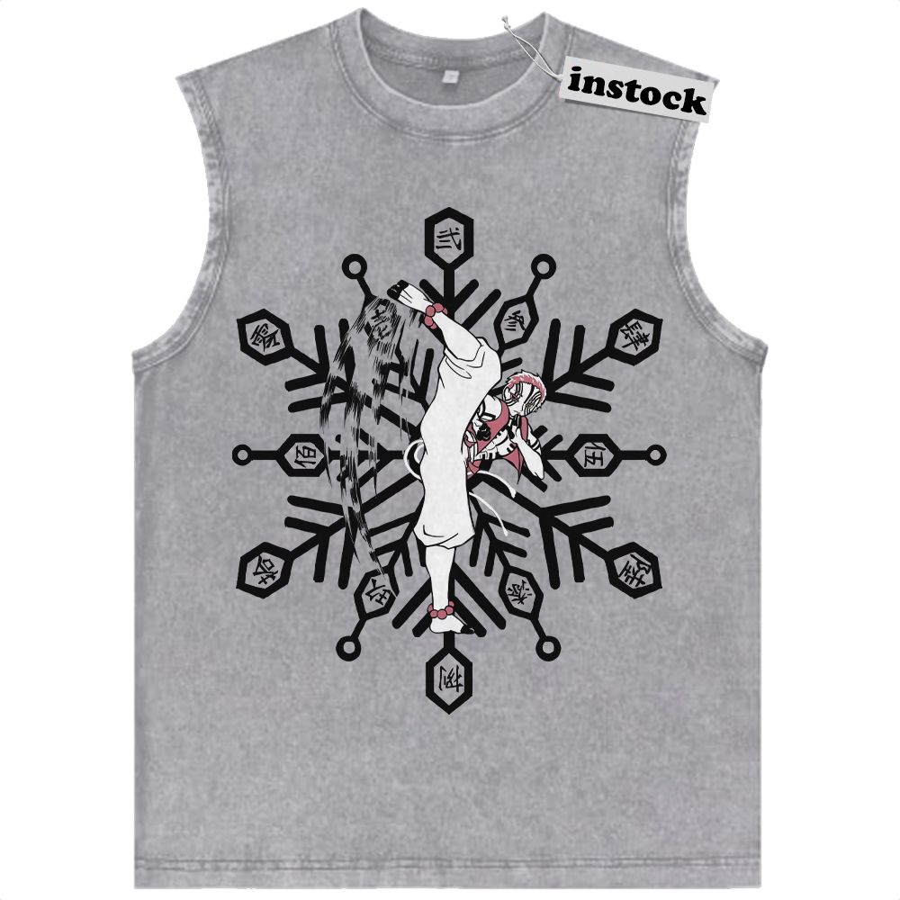 Akaza Tank Top, Demon Slayer Tank Top, Anime Tank Top, Vintage Tank Top