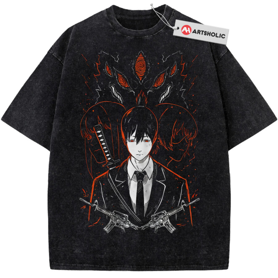 Alternative view of Aki Hayakawa Shirt, Chainsaw Man Shirt, Anime Shirt, Vintage T-Shirt