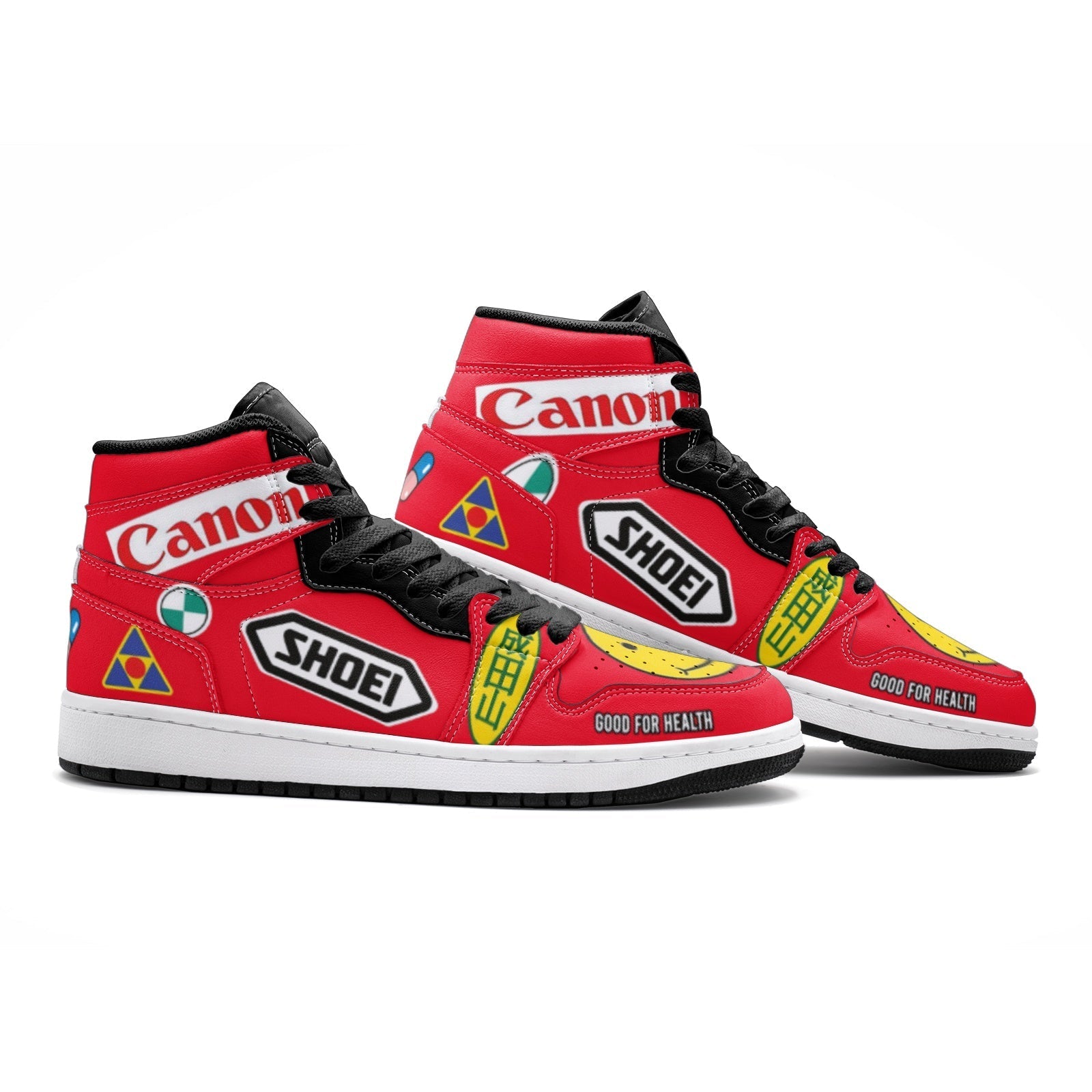 Alternative view of Akira Kaneda Full Decals Akira Custom Sneaker Mid 1 Basketball Shoes - Otaku Hall