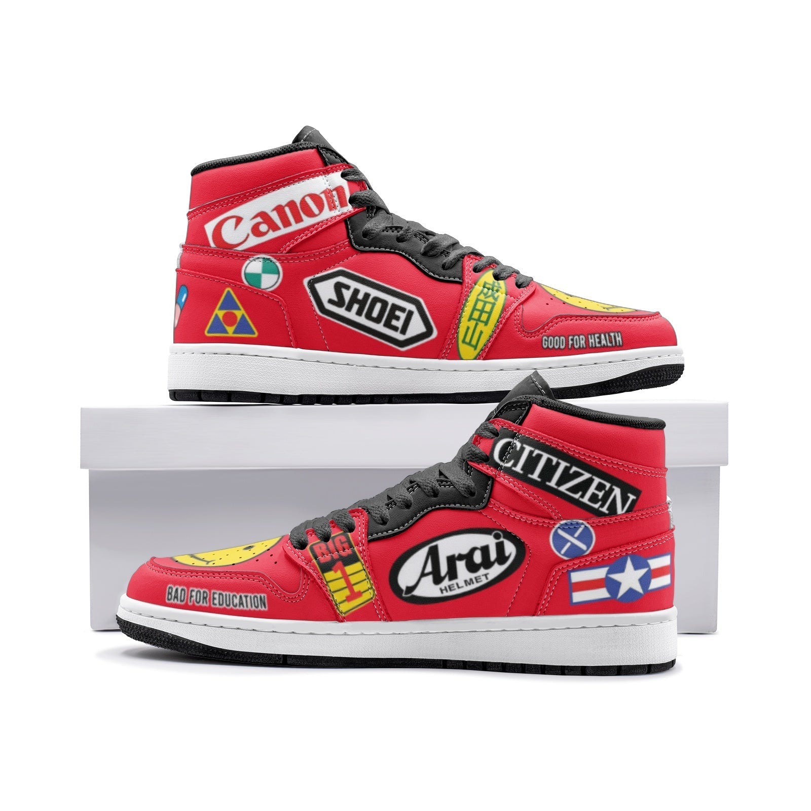 Akira Kaneda Full Decals Akira Custom Sneaker Mid 1 Basketball Shoes - Otaku Hall